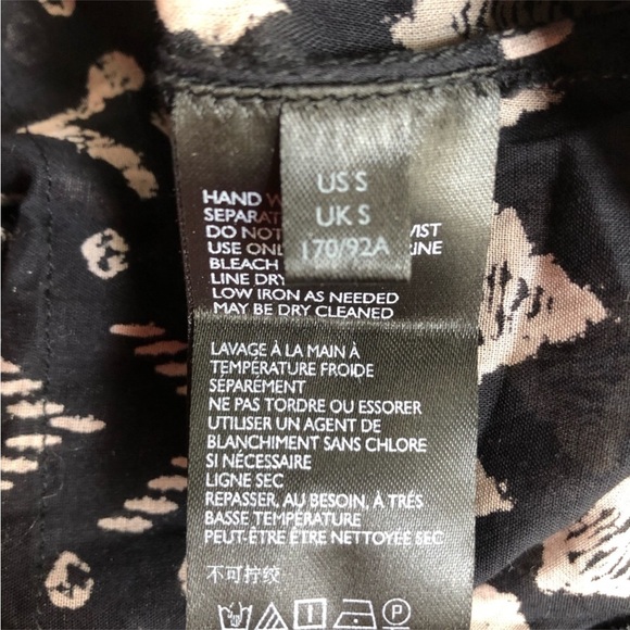 [Freepeople] Black White Printed Lace Button down  Oversized Boho Dresse - Picture 11 of 13